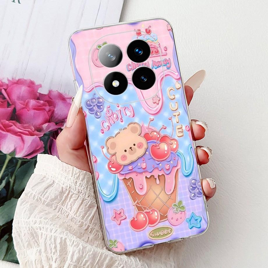 Soft Liquid Silicone Back Cover For Xiaomi Redmi Note 14 Pro Plus Phone Case Marble Gothic Style Bumper For Redmi Note 14 4G 5G