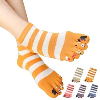5 Toe Hard To Take 5 Toe Odor Cat One Size Fits Ankle Sweat Quick Set of 5 Pairs In 5 Colors [MgDa] Women's Socks, Off, Socks, Breathable, Resistant,