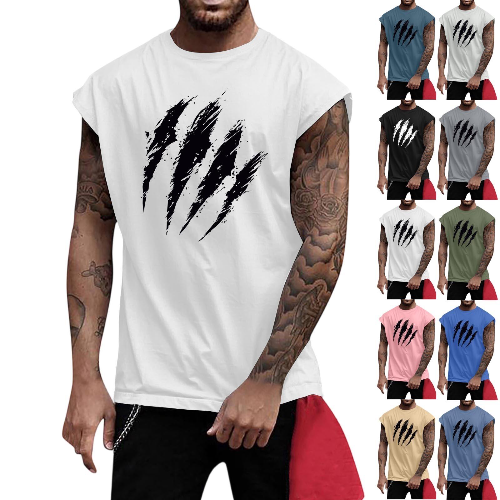 

Men s Fitness Exercise Slimming Printed Waistcoat And Vest, Men s I-shaped Wide Shoulder And Back Center XL хакі