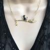 Stainless Steel Jewelry Simple Cat Choker Necklaces Women Party Wedding
