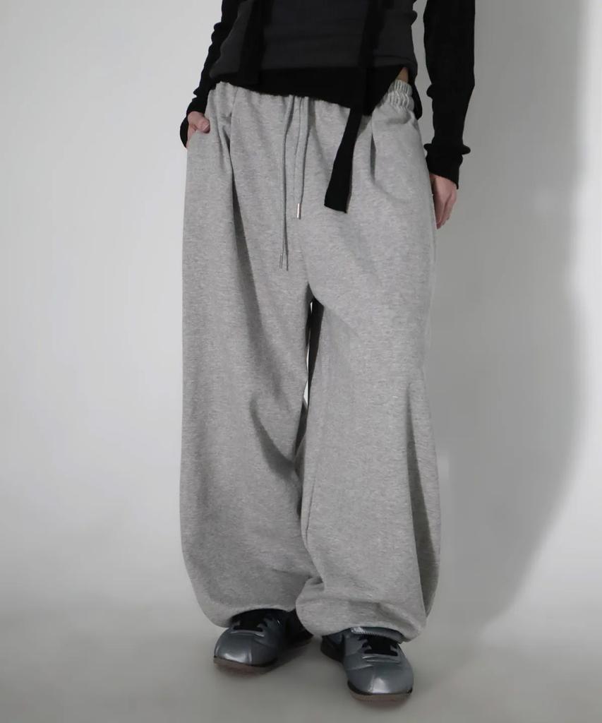 CHICKS Side-Tuck Balloon Sweatpants Melange