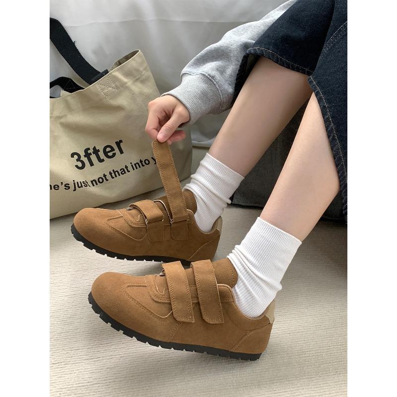 Autumn new casual shoes women's retro Velcro ugly cute big head shoes 3124