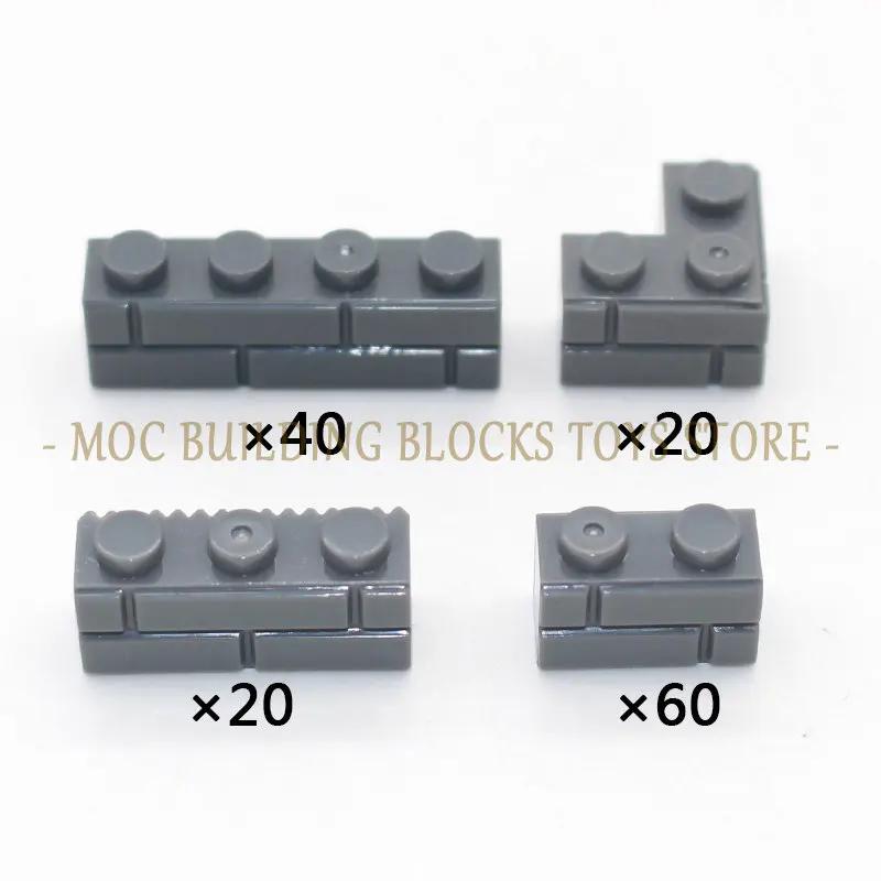 MOC Militärszene Spielzeugzubehör Bausteine Blockbasis Soldaten Armeefiguren Waffe Stacheldraht Sandsäcke Serie