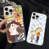 Charlie And Lola Anime Phone Case For iPhone 17 16 15 14 13 Pro Max 11 12 Plus Silvery Satin Silicone Back Case