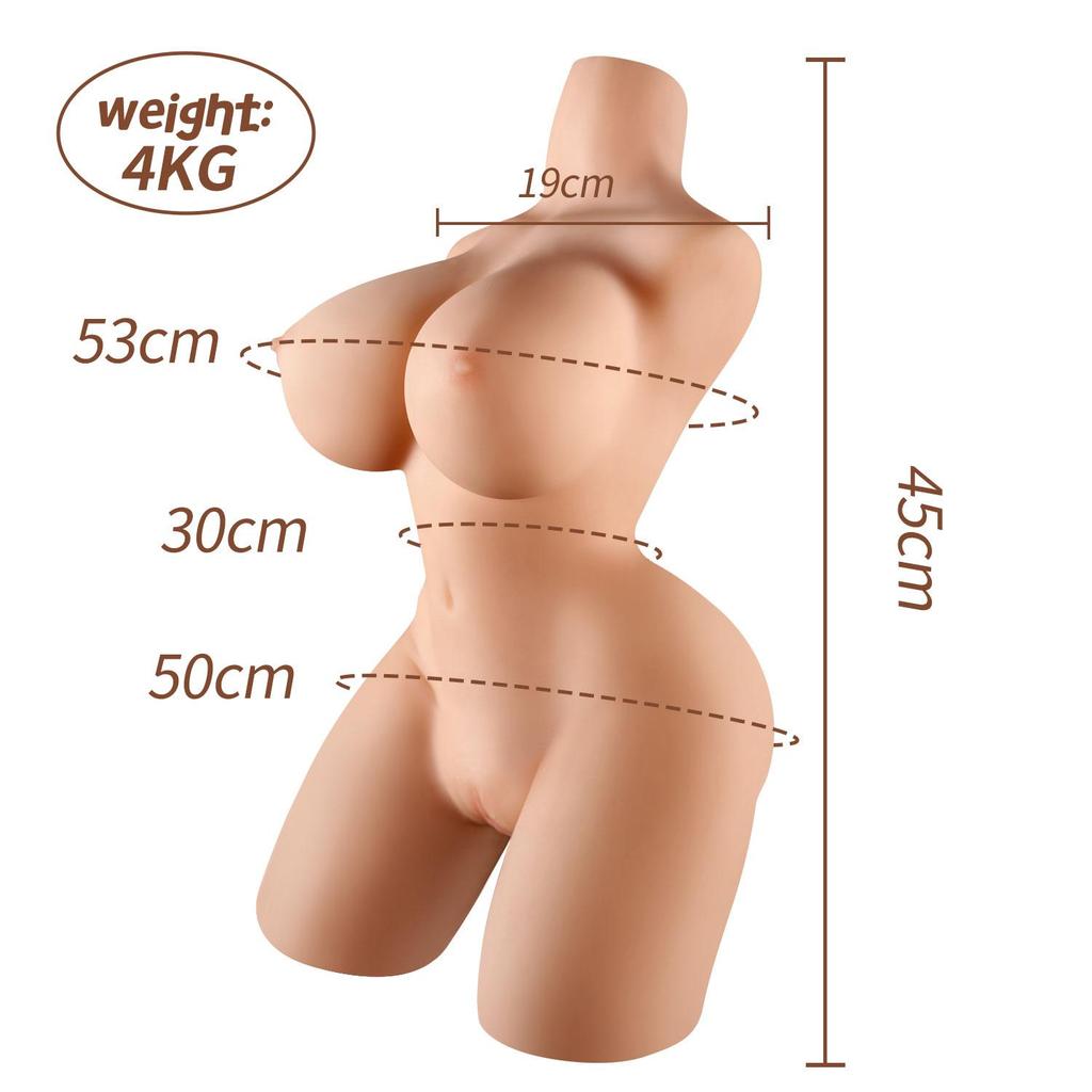 Sex Doll Male Masturbator with Realistic Boobs Vagina and Anal, Realistic Adult Male Sex Dolls for Orgasm, 4KG