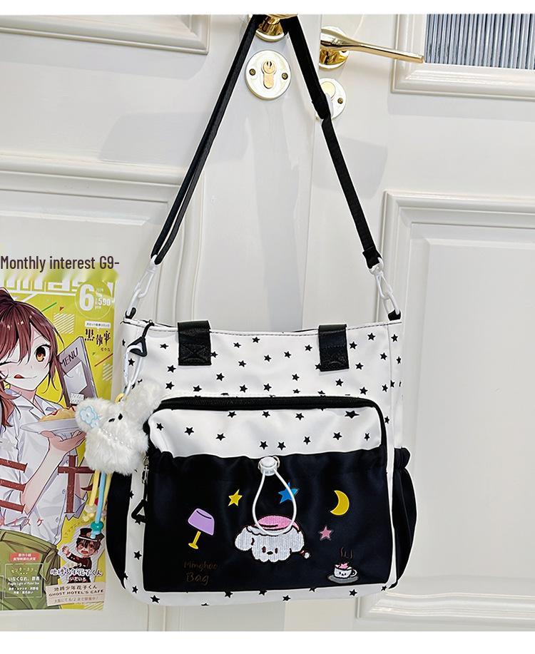 Japoński Styl Ins Urocza Torba Crossbody w Kształcie Gwiazdy dla Uczniów Gimnazjum - Torebka o Dużej Pojemności