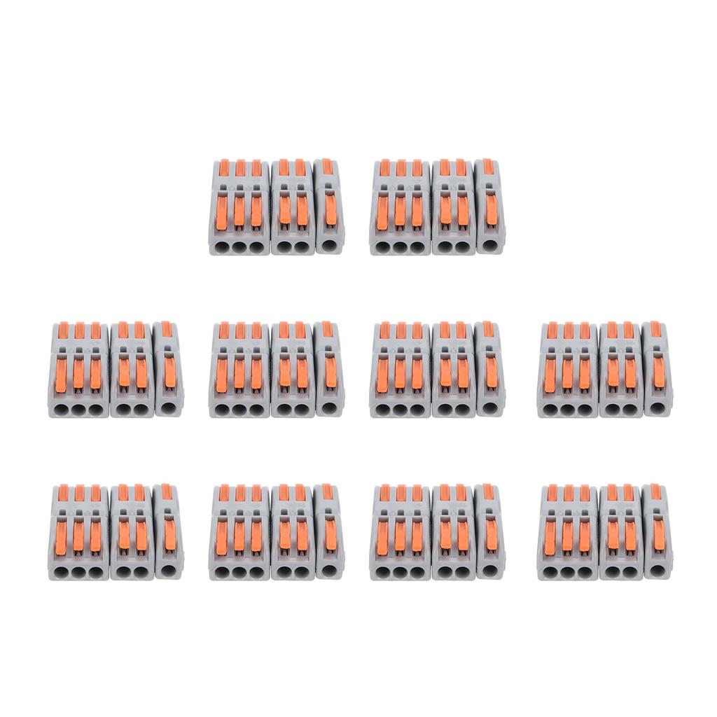 30Pcs Quick Terminal Block Wire Connector PushType Wiring Splitter Set SPL-P1/P2/P3