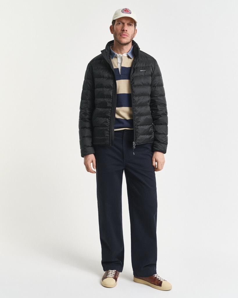 Зимняя куртка GANT Light Down Jacket на двусторонней молнии черная