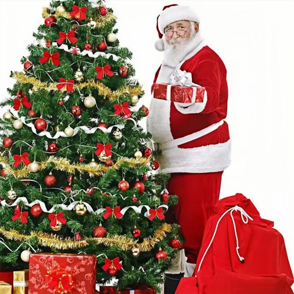 12-120PCS Christmas Bow Red Velvet Bow Xmas Tree Pendant Xmas Tree Pendant Wedding New Year Party Decor DIY Gift Box Wrapping