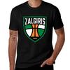 Men's ZALGIRIS 1944 Basketball Logo T-Shirt, Vintage Sports Team Print Cotton Tee, Casual Breathable Streetwear Top