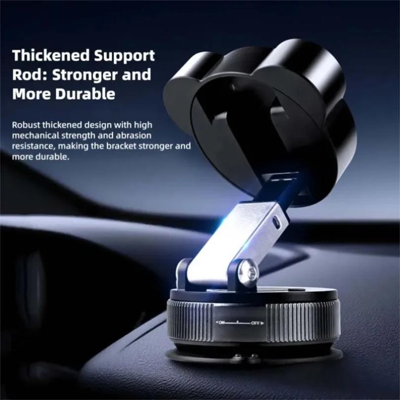 Car Vacuum Suction Cup Magnetic Phone Holder Foldable Desk Stand For Magsafe iPhone 16 15 14 13 12 Pro Max Samsung Xiaomi Mount
