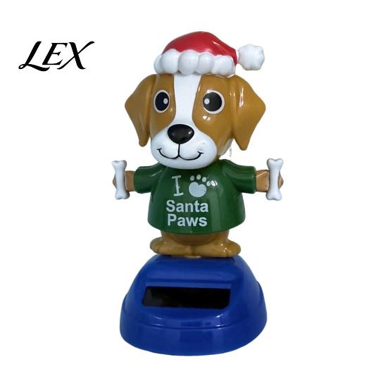 Festliche Auto-Innenraum-Accessoires Solarbetriebenes tanzendes Ornament, Kreative Armaturenbrett-Weihnachts-Cartoonfigur für den Weihnachtsmann Auto-Dekoration,