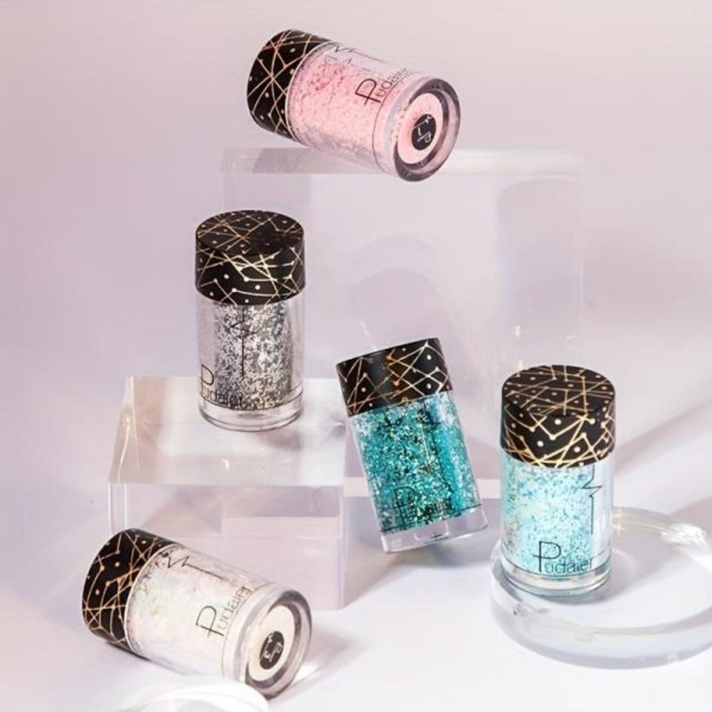 Glitzernder Lidschattenpuder mit Pailletten 24 Farben Einfach zu verwenden und langanhaltend, 1 Stück