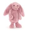 Jellycat Bashful Bunny M Jucărie de pluș Șezând Înălțime Iepure Culoare Roz Lalea, 20cm,