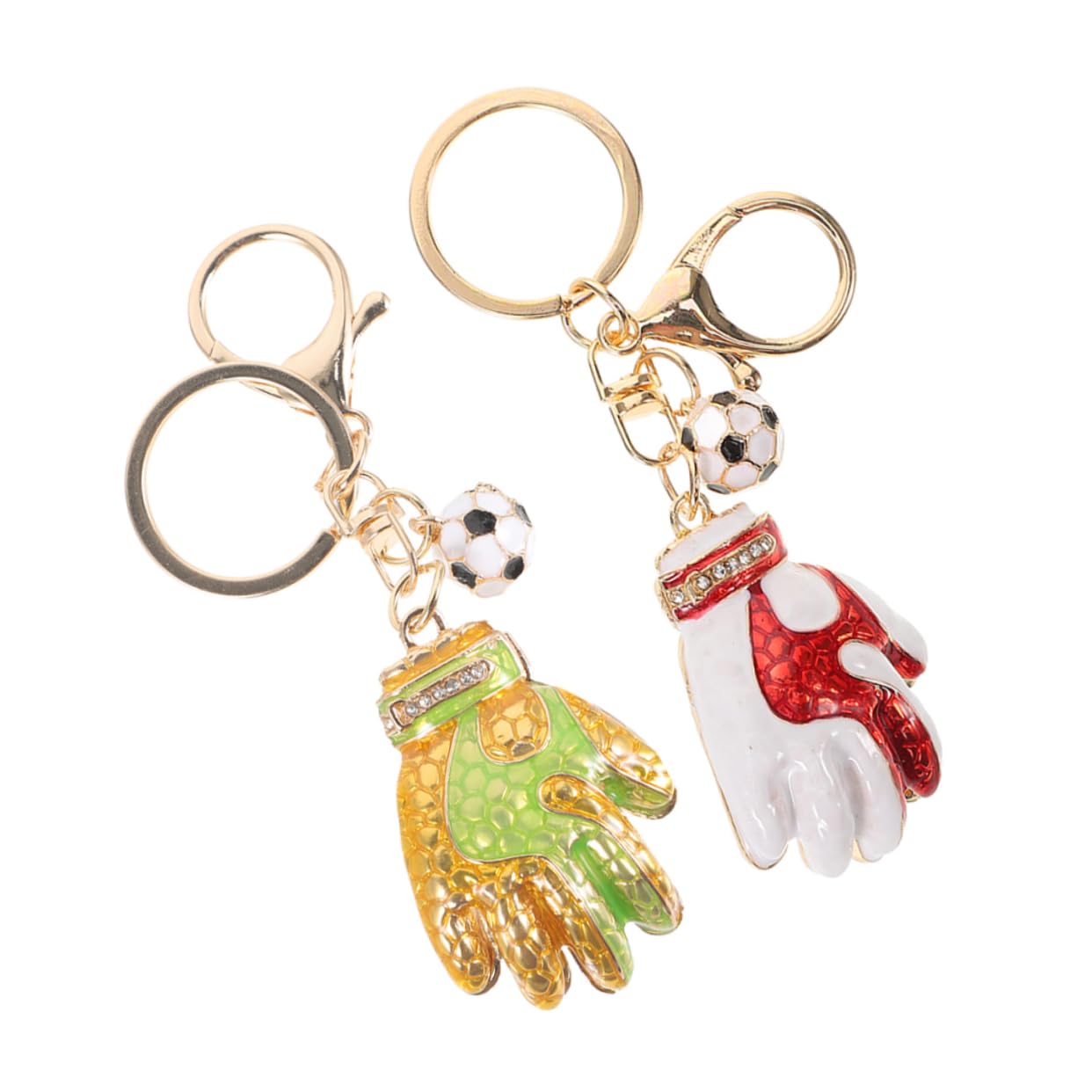 

GAROZATION Sports Keychain Set, Goalkeeper Glove Bag Pendant, Car Key Ring for Sports, Set of 2 11.10X3.50X1.70CM