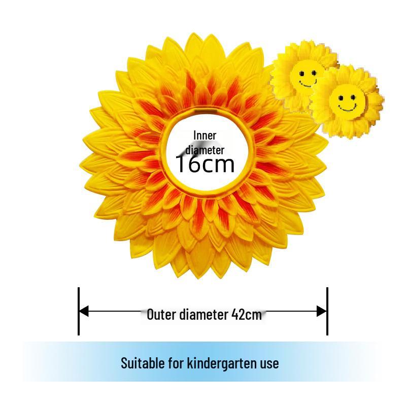 Children's Sunflower Headgear for Dance and Sports Events