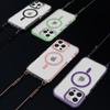 For iPhone 14 Pro Case Compatible with MagSafe PC+TPU Cover with Long Lanyard