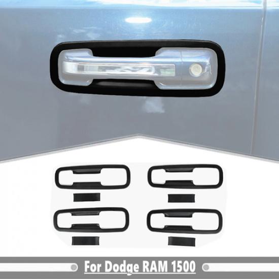 For -2025 Dodge Ram 1500 Gloss Black Exterior Door Handle Bowl Cover Trim 8P