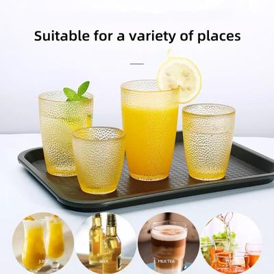 Lot de 5 Gobelets à Boire en Acrylique Incassables pour Fête à la Maison, Tasses à Bière Empilables à Fond Plat Colorées pour Restaurant, Tasses à Eau, Jus, Café, Thé
