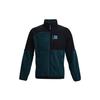 Logo Casual Pattern Vintage Sports Stand Collar Loose Zipper Long Sleeve Jacket Men Jacket Black 1366091-413