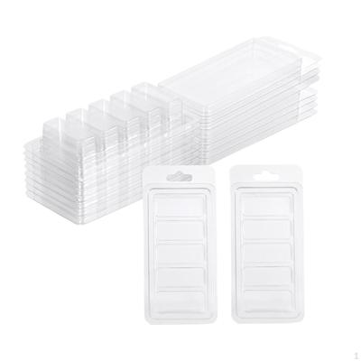 10x Kerzen Schmelzen Clamshells Modelle Rechteck, DIY Schokolade Handgemachte Robuste Klar Leere Würfel Tablett