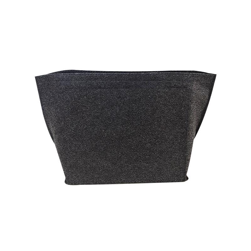 Dumpling-Shaped Felt Cosmetic Bag with Inner Lining for Storage and Organization