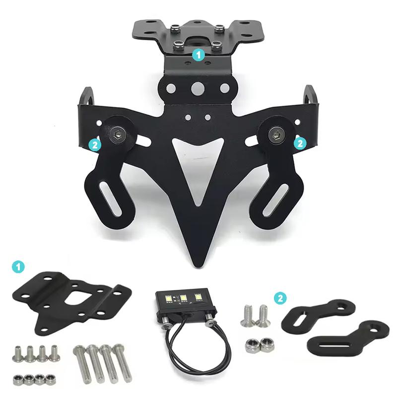 For Yamaha MT-07 FZ-07 YZF-R7 MT FZ 07 YZF R7 Exhaust Shield License Plate Holder Rear Tail Tidy Fender Eliminator Accessories