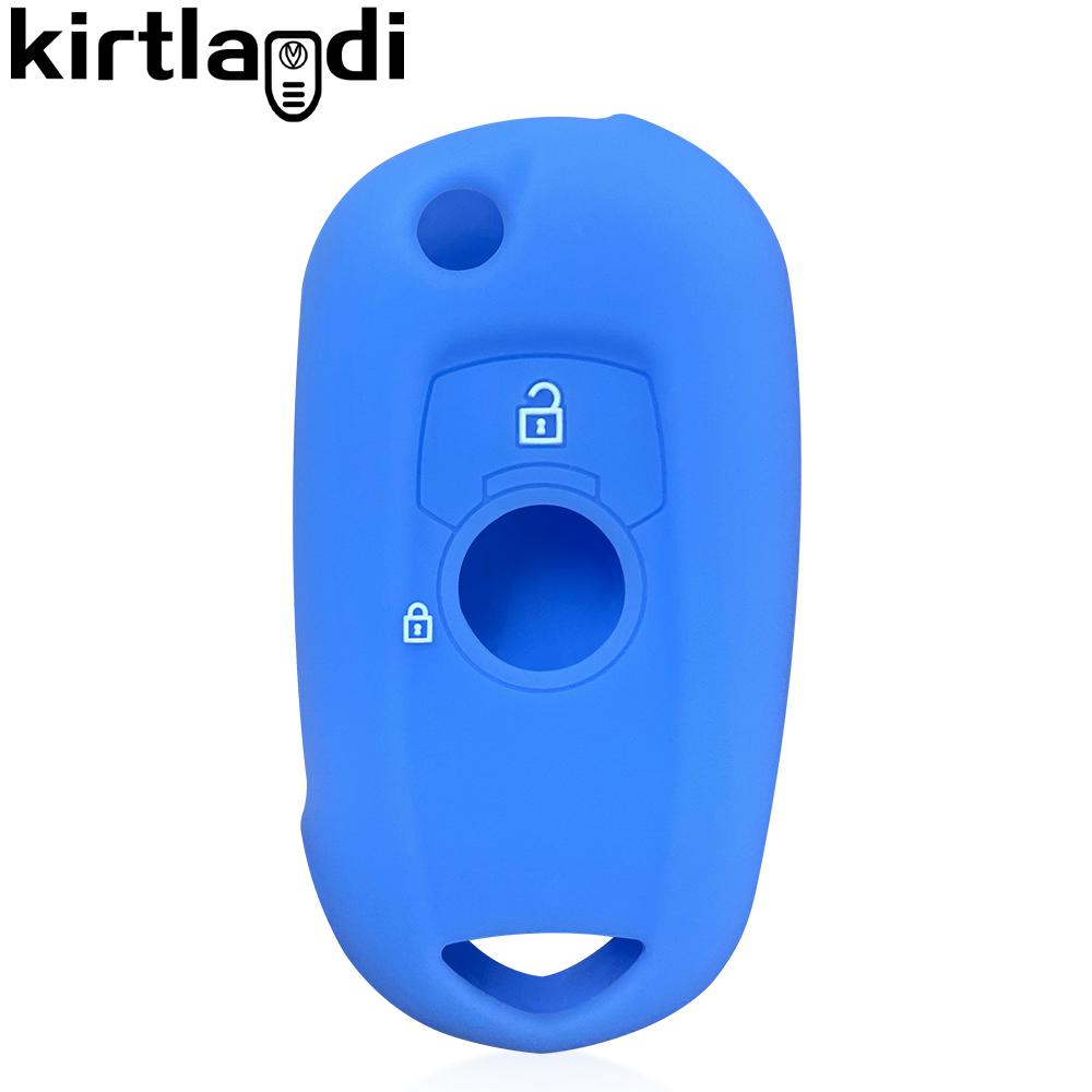 Silicone Key Case Remote Skin Car Key Cover for Opel Vauxhall Astra K Corsa E 2015-2019 2 Button Key Holder Keychain Accessories