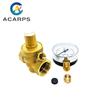 High Quality Adjustable  Water Reducing Valve Female Thread Brass Pressure Gauge Regulator Valves With Gauge Meter