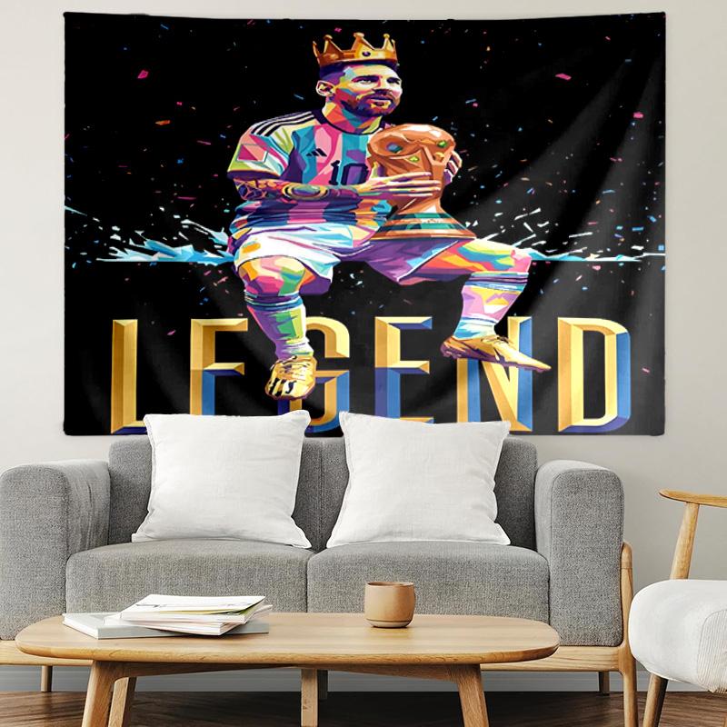 Lionel Messi Print Tapestry, Lightweight Wall Hanging, for Bedroom, Dorm, Living Room, Home Art Decor - Birthday Christmas Gift for Friends