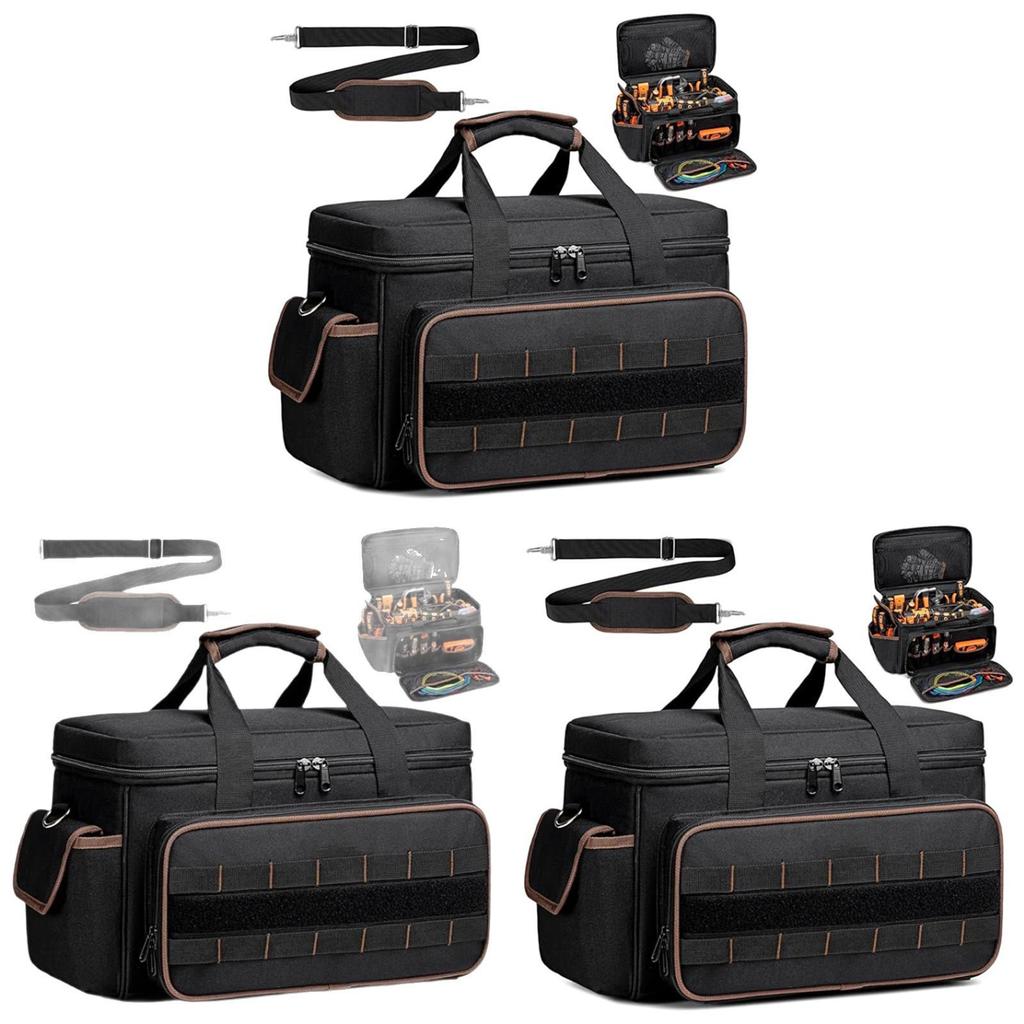 Heavy Duty Oxford Cloth 17inch Tool Bag With Zipper Closure For Daily Work