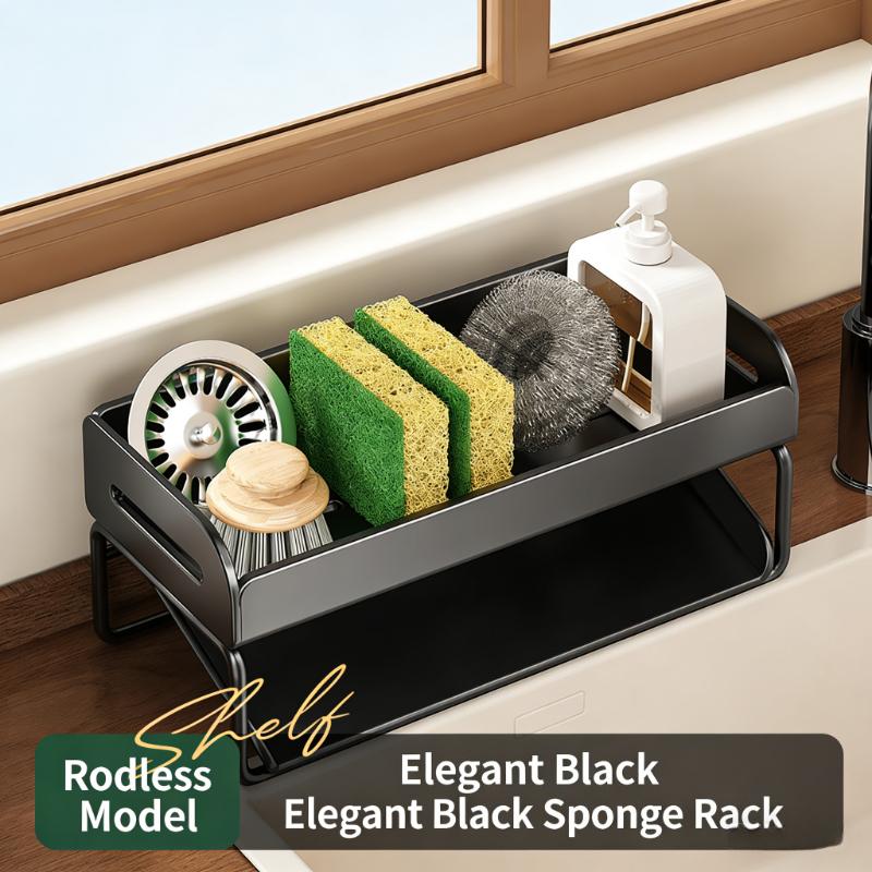 Household Carbon Steel Material Storage Rack, Kitchen Storage Rack, Sink Cloth Sponge Wipe Storage. High Load-bearing Capacity