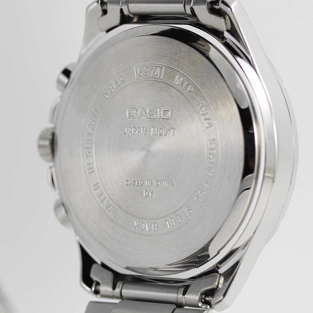CASIO STANDARD MTP-1374D-1A3 silver black men's