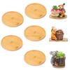 Flower Pot Trays Dish for Plant Vase Bamboo Tray Wooden Bottle Tray Bathroom Shampoo Shower Gel Organizer Jewelry Storage Tray