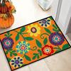 1Pc Floral Letter Print Welcome Doormat Anti-Slip Bath Rug Fade Resistant Kitchen Garden Floor Mat Washable Home Decor Carpets
