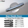Car Decoration Door Handle Cover For Toyota Prius 20 2004-2009 Cars Accessories Exterior Styling Chrome Silver Carbon Fiber