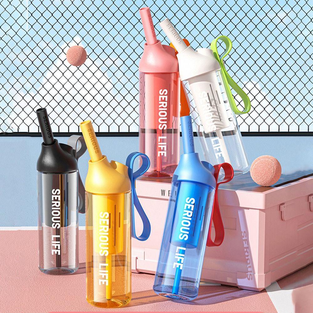 Dustproof Sport Water Bottle 666/888ml Outdoor Water Mug Reusable Drinking Cup with Straw  Juice