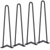 482.6MM Hairpin Furniture Legs, Metal Home DIY Projects for Nightstand, Coffee Table, Desk, 226.8KG Load Capacity with Rubber Floor Protectors, Metal