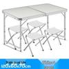 Portable Aluminum Alloy Folding Table and Chair Set for Outdoor Camping and Street Stalls