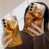 The Golden Phoenix For Samsung Galaxy S20 FE S21 S22 Ultra 23 Plus 24 Ultra 25Ultra S21+ S9+ 22Plus Golden Glass Phone Case