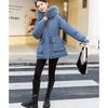 Autumn and Winter Parker Cotton Jacket, Medium To Long Length with Added Fleece, Big Fur Collar, Down Cotton Jacket, Thick and Warm Cotton Jacket