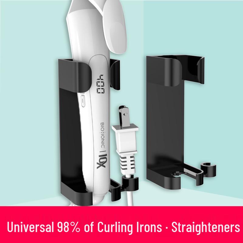 Cross-Border No-Punch Curling & Straightener Iron Storage Rack