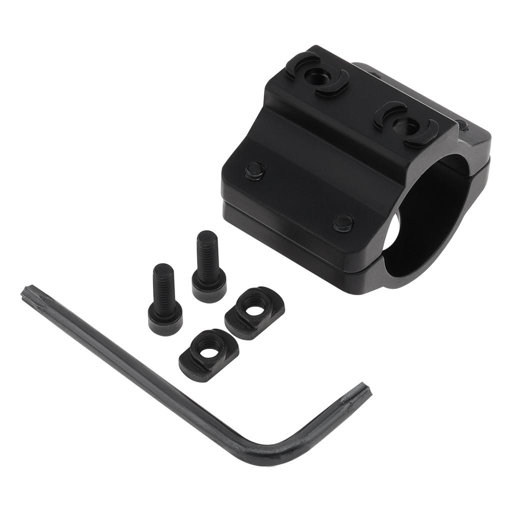 T6061 Aluminum 25.4mm Flashlight Mount Heavy Duty MLOK Rail Black Scope Circle Holder Secure Lock