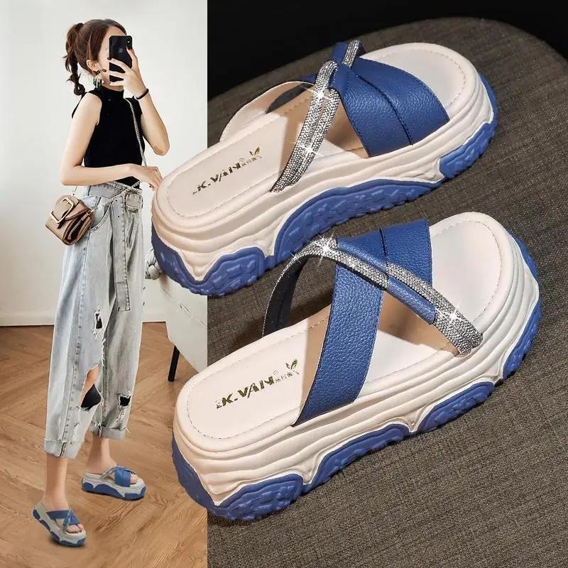 Fashion Women's Slippers and Ladies Sandals Flip Flops Shoes Slip-resistant Slides High Quality Vip Wholesale Casual Cheap Liquidation