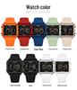 Sanda Waterproof Luminous Sports Watch: Square, Transparent Timer for Students