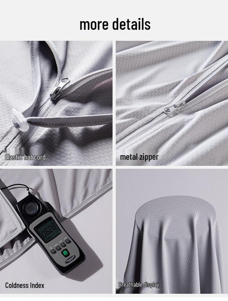 2025 Unisex Summer Ice Silk UV Protection Jacket with Detachable Brim - Quick-Drying, Breathable for Fishing