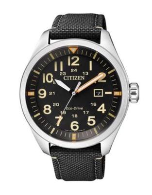 Sort Analog Casual Sol Drevet International Forsendelse Citizen Eco-Drive AW5000-24E Herre