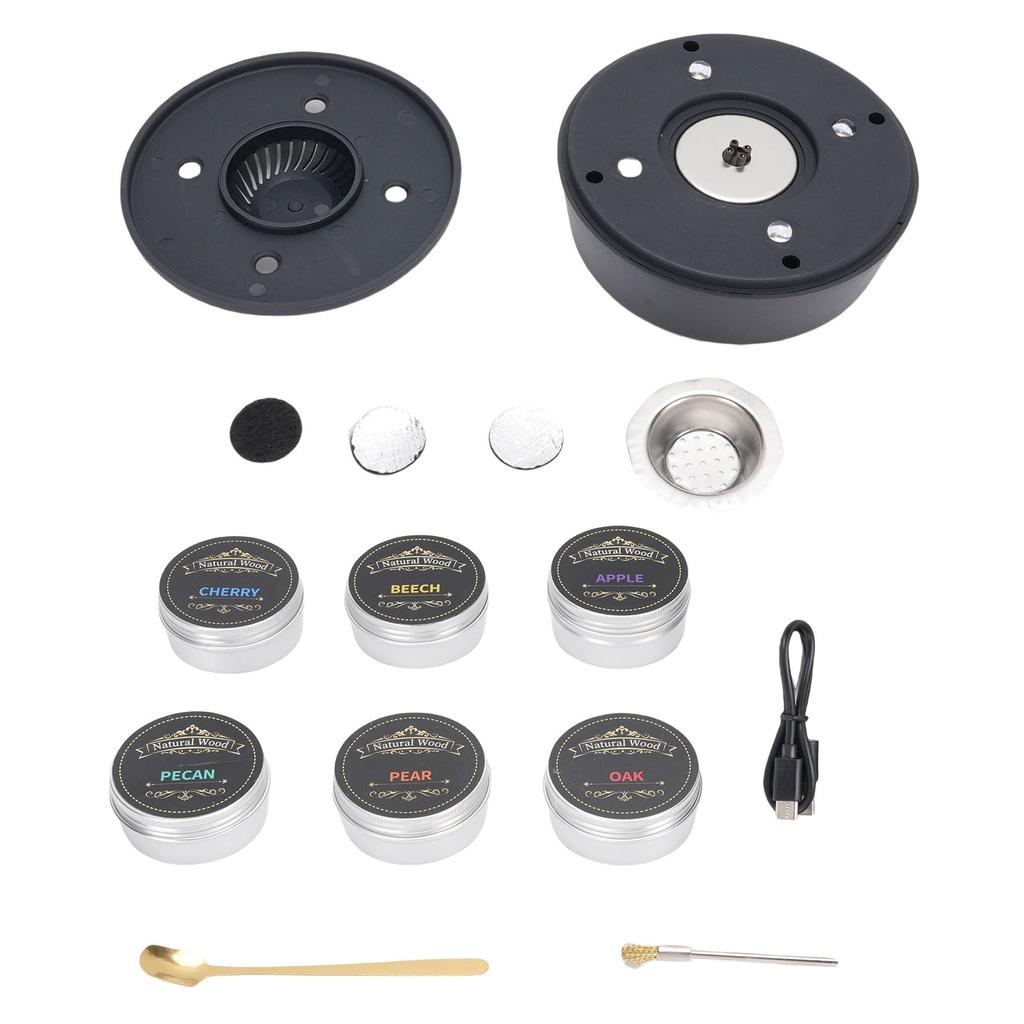 Electric Cocktail Smoker Portable Rechargeable Whiskey Smoker with Wood Chips for Drinks Foods