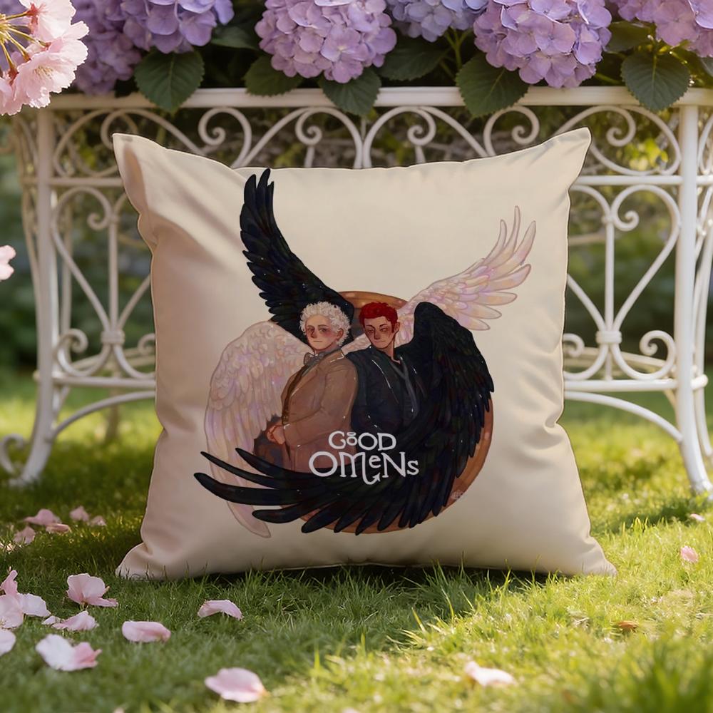 Tv G-Good O-Omens Cushion Cover Home & Car Dual-Scene Pillow Cover: Reversible for Premium Comfort