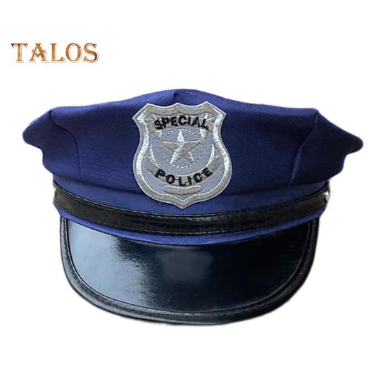 

Восьмиугольная шляпа, классическая шляпа для взрослых, плоский купол, военная шляпа, шляпа для выступления на сцене, забавная вечерние реквизит для косплея синий